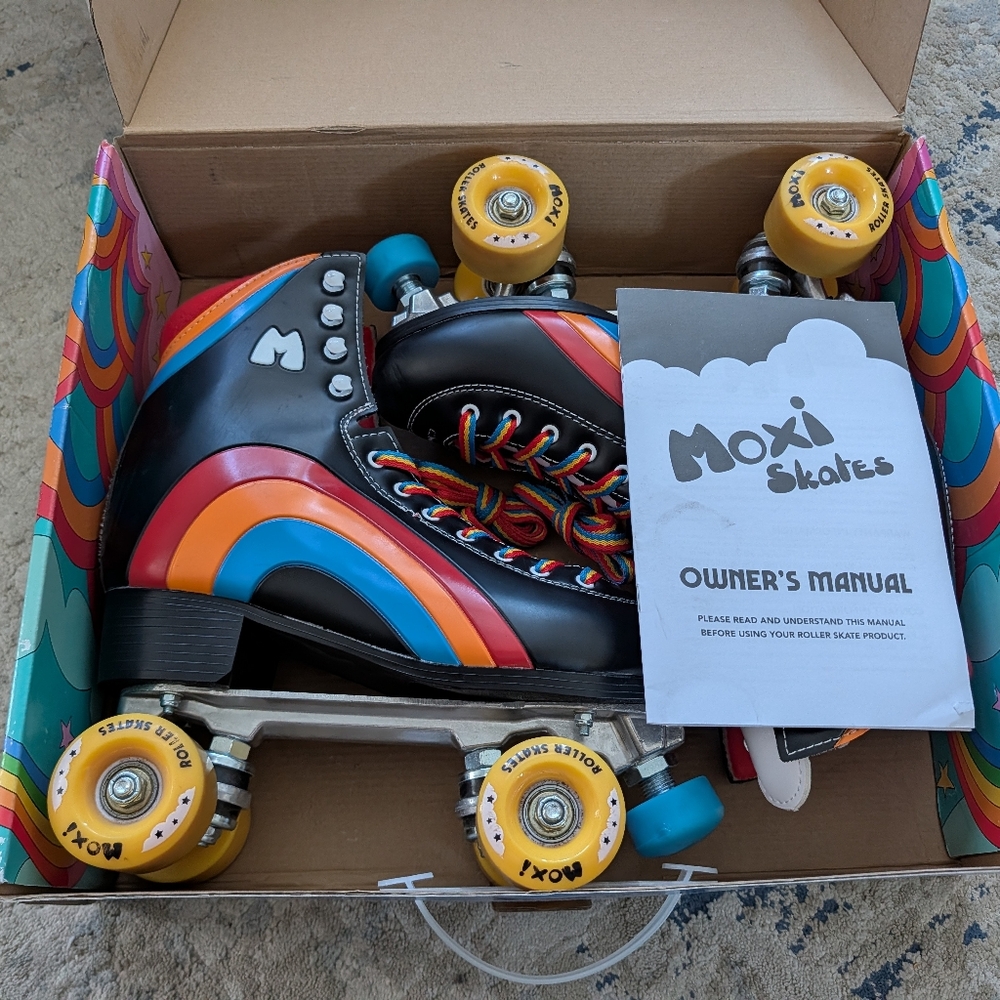Moxi Rainbow Roller Skates - Size 9 - Asphalt Black - Picture 8 of 8